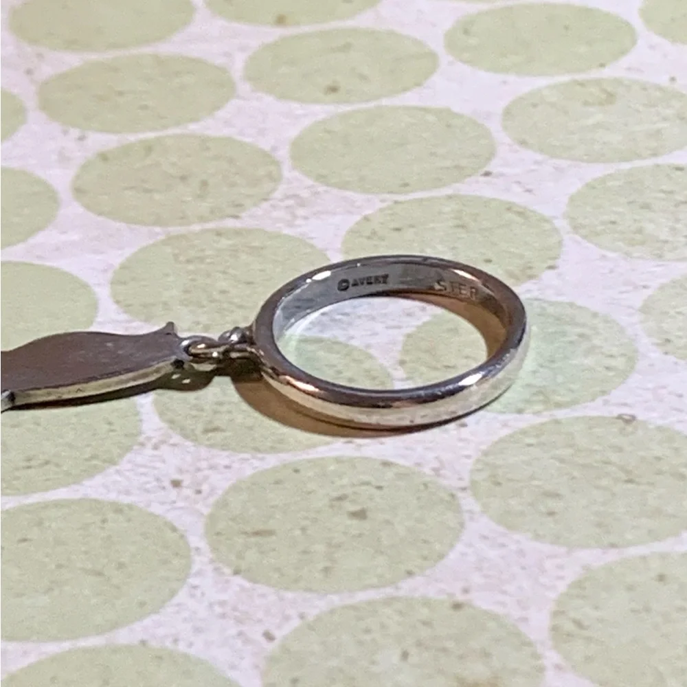 RETIRED James Avery Sterling Silver Penguin Dangle Ring - Picture 5 of 7